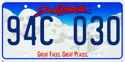 SD license plate 94CO30