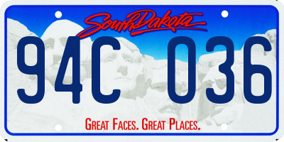 SD license plate 94CO36