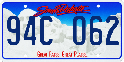 SD license plate 94CO62