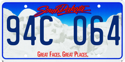 SD license plate 94CO64
