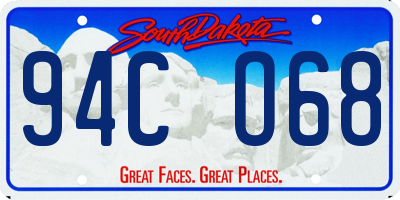 SD license plate 94CO68