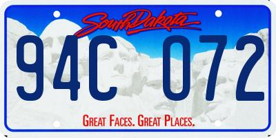 SD license plate 94CO72