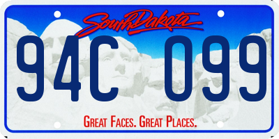 SD license plate 94CO99