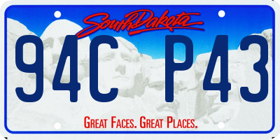 SD license plate 94CP43