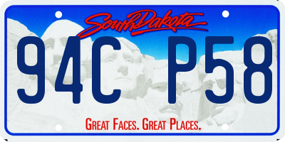 SD license plate 94CP58