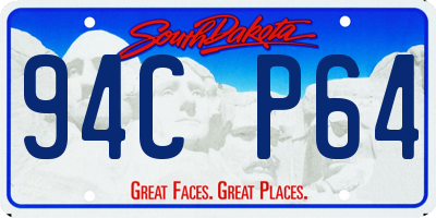 SD license plate 94CP64