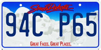 SD license plate 94CP65