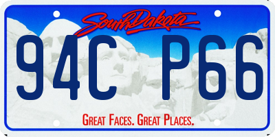 SD license plate 94CP66