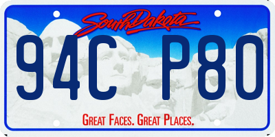 SD license plate 94CP80