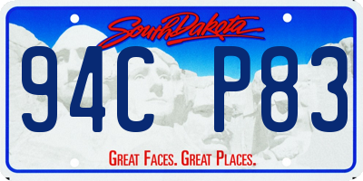 SD license plate 94CP83
