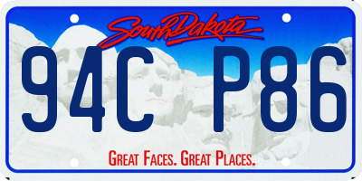 SD license plate 94CP86