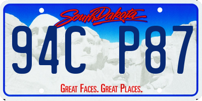 SD license plate 94CP87