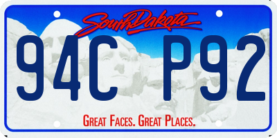 SD license plate 94CP92