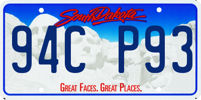 SD license plate 94CP93