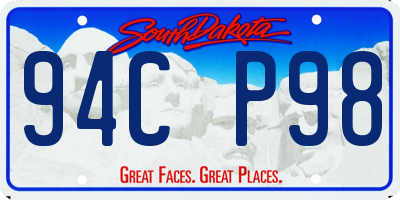 SD license plate 94CP98