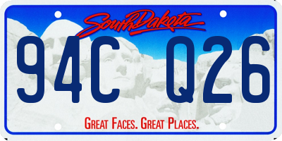 SD license plate 94CQ26