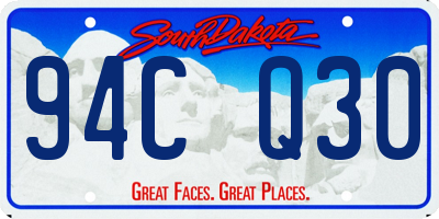 SD license plate 94CQ30