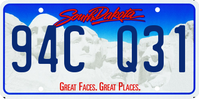 SD license plate 94CQ31