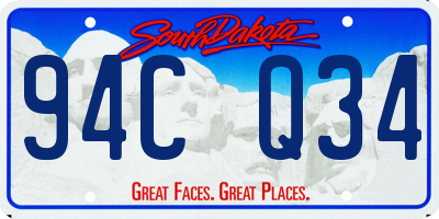 SD license plate 94CQ34
