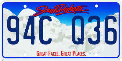 SD license plate 94CQ36