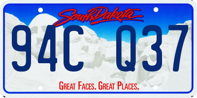 SD license plate 94CQ37