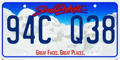 SD license plate 94CQ38