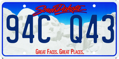 SD license plate 94CQ43