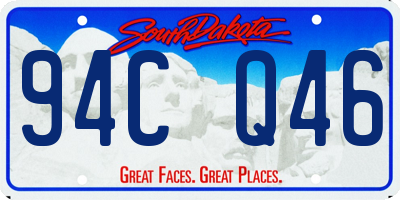 SD license plate 94CQ46