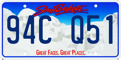 SD license plate 94CQ51