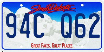 SD license plate 94CQ62