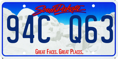 SD license plate 94CQ63