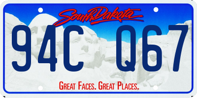 SD license plate 94CQ67