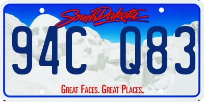 SD license plate 94CQ83