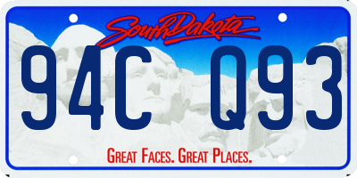 SD license plate 94CQ93