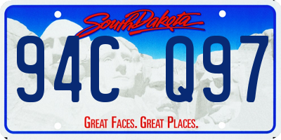SD license plate 94CQ97