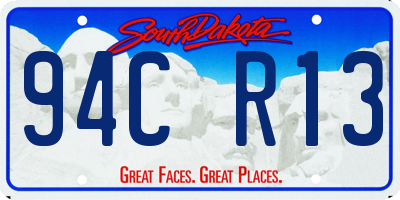 SD license plate 94CR13