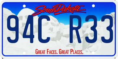 SD license plate 94CR33