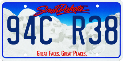 SD license plate 94CR38