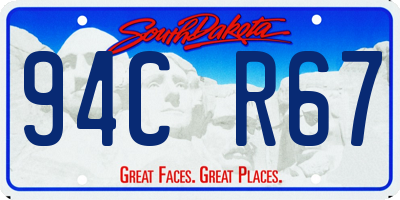 SD license plate 94CR67