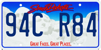 SD license plate 94CR84