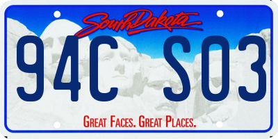SD license plate 94CS03