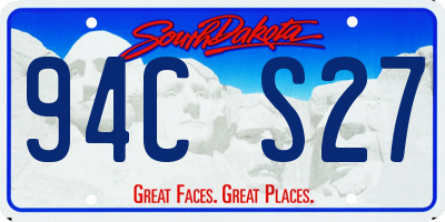 SD license plate 94CS27