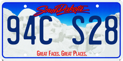 SD license plate 94CS28