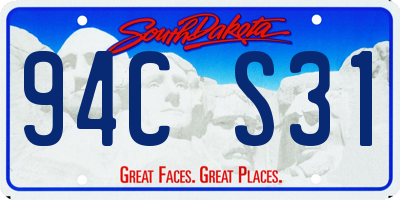 SD license plate 94CS31