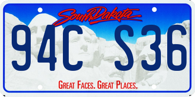 SD license plate 94CS36