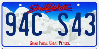 SD license plate 94CS43