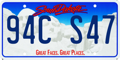 SD license plate 94CS47