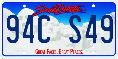 SD license plate 94CS49