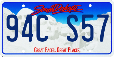 SD license plate 94CS57