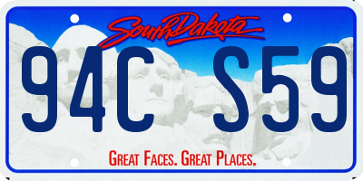 SD license plate 94CS59